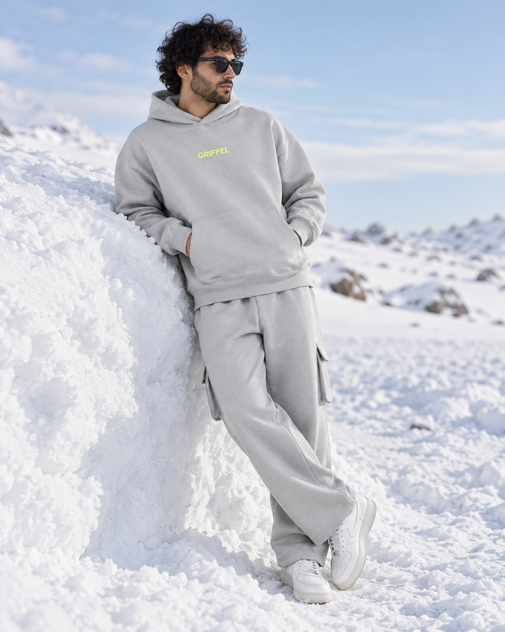 Basic Logo Oversized Cotton Fleece Tracksuit 😎
