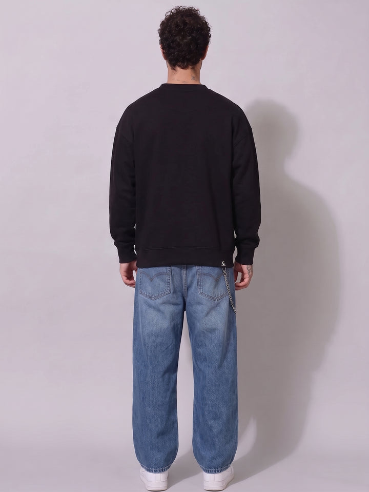 DEALER'S CHOICE Cotton Fleece Oversized Sweatshirt For Men