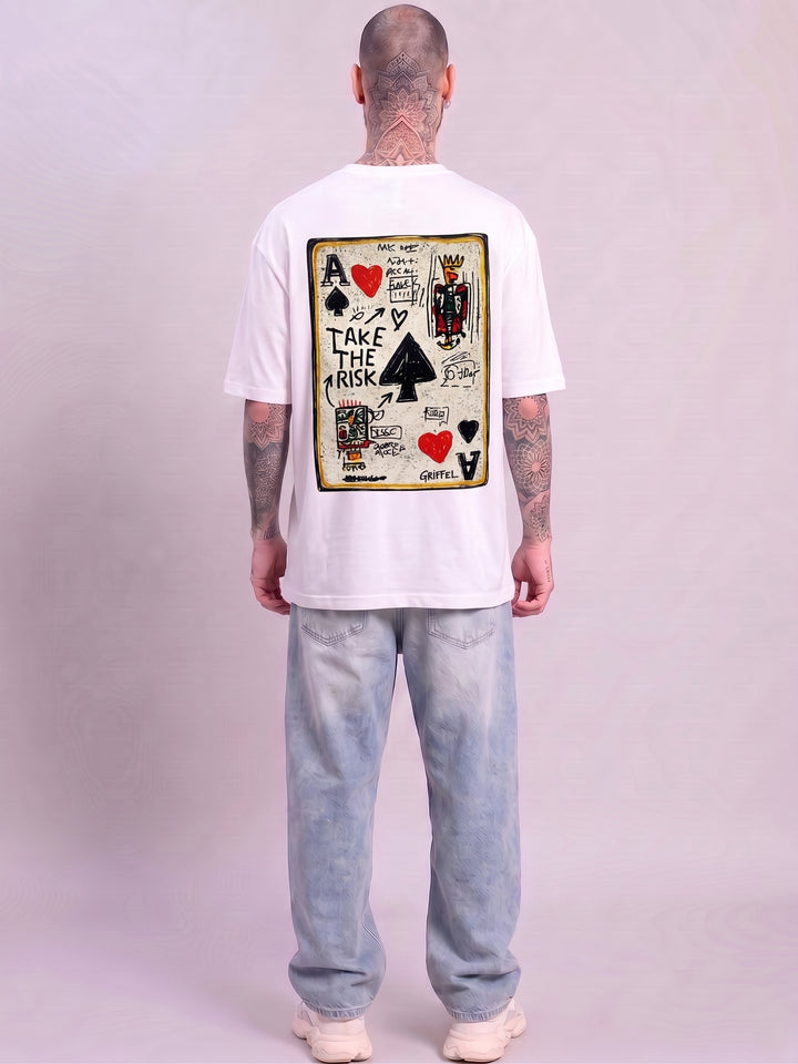 TAKE THE RISK Oversized Cotton T-shirt