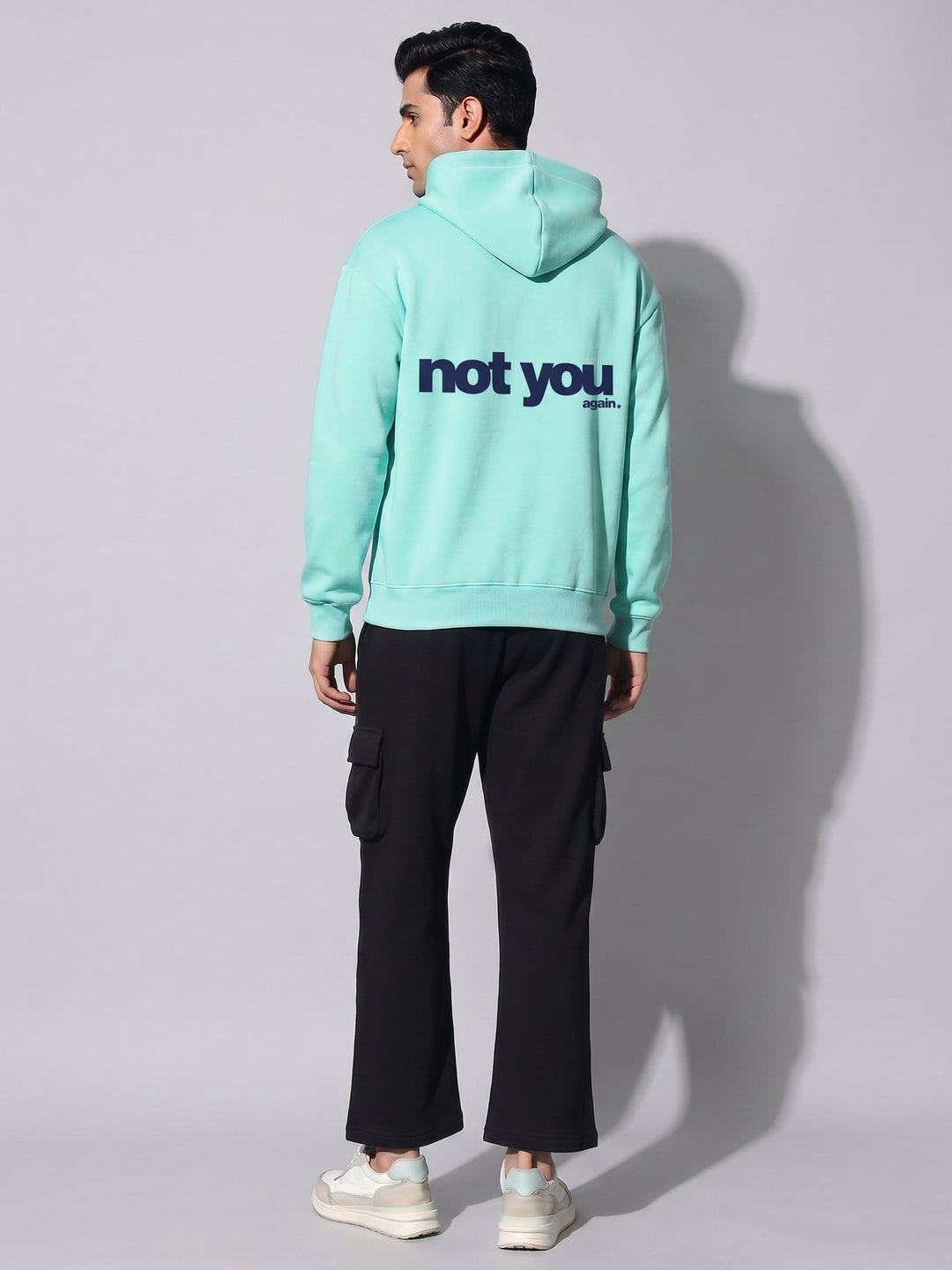 Not You Oversized cotton Fleece Hoodie