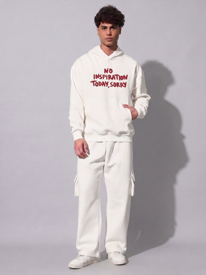 No Inspiration Oversized cotton Fleece Hoodie