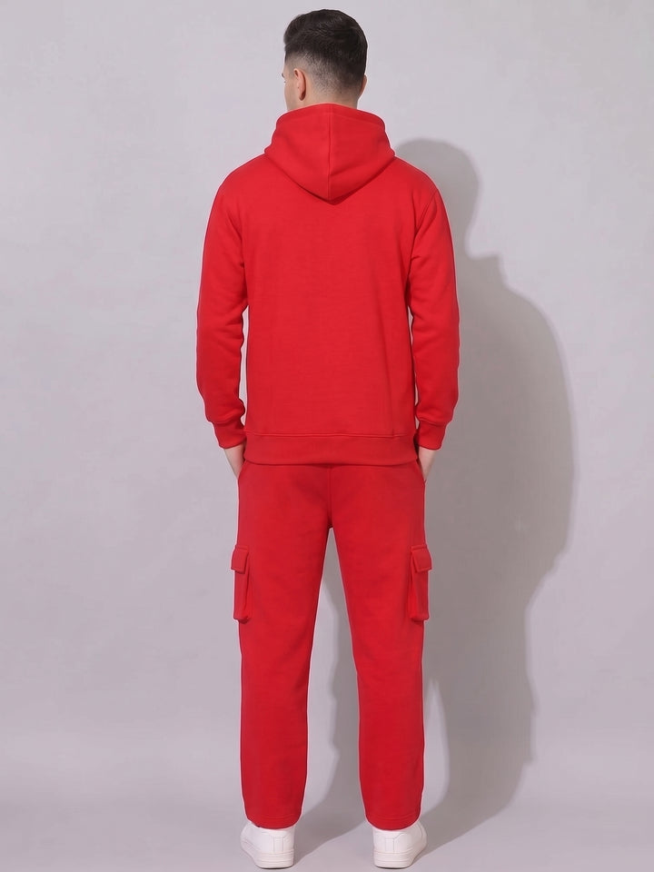 BASIC GRIFFEL Oversized Cotton Fleece Red Sweatshirt 🍎