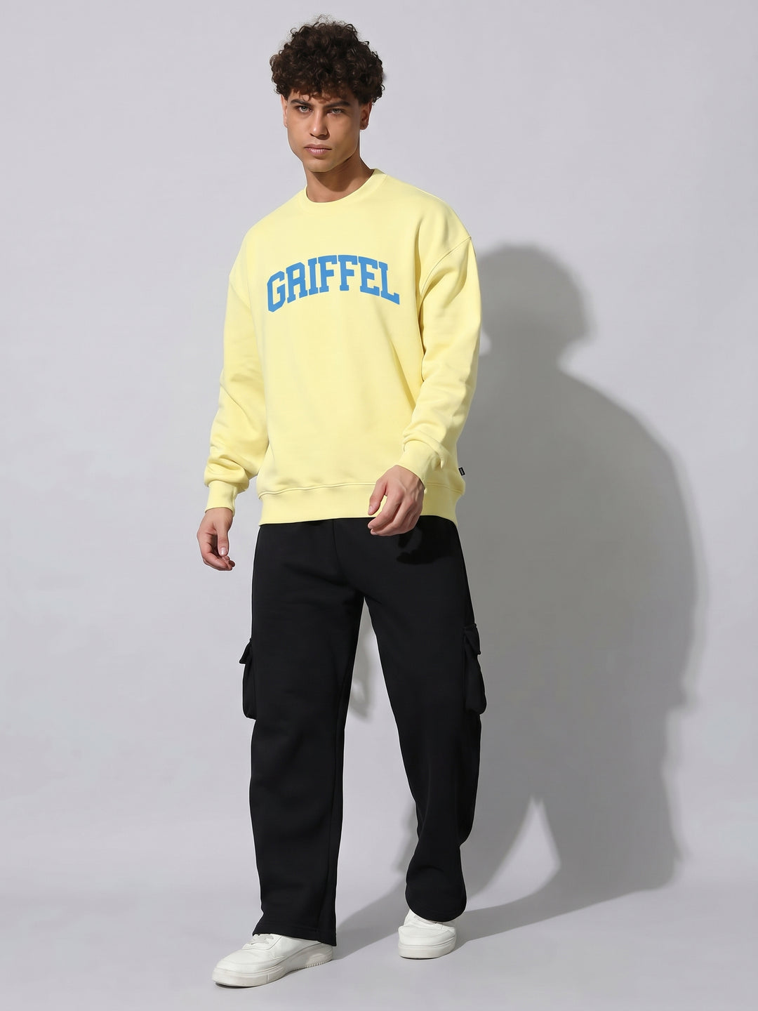 UNIVERSITY  Cotton Fleece Oversized Sweatshirt For Men
