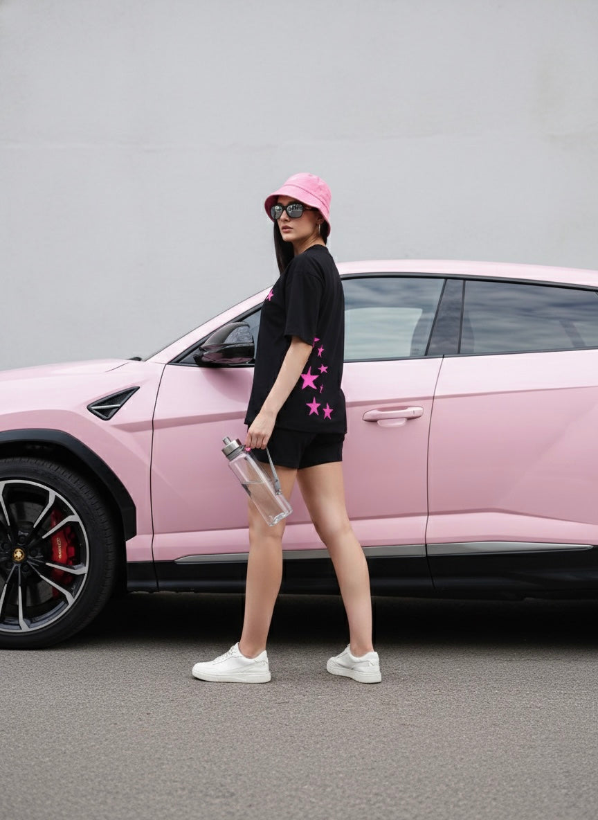 Back Star Oversized Cotton Co-ord ✨