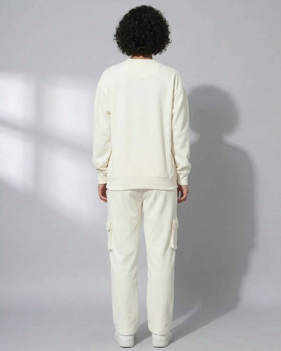 FUJI DRIFT Cotton Fleece Oversized Round Neck Tracksuit For Women