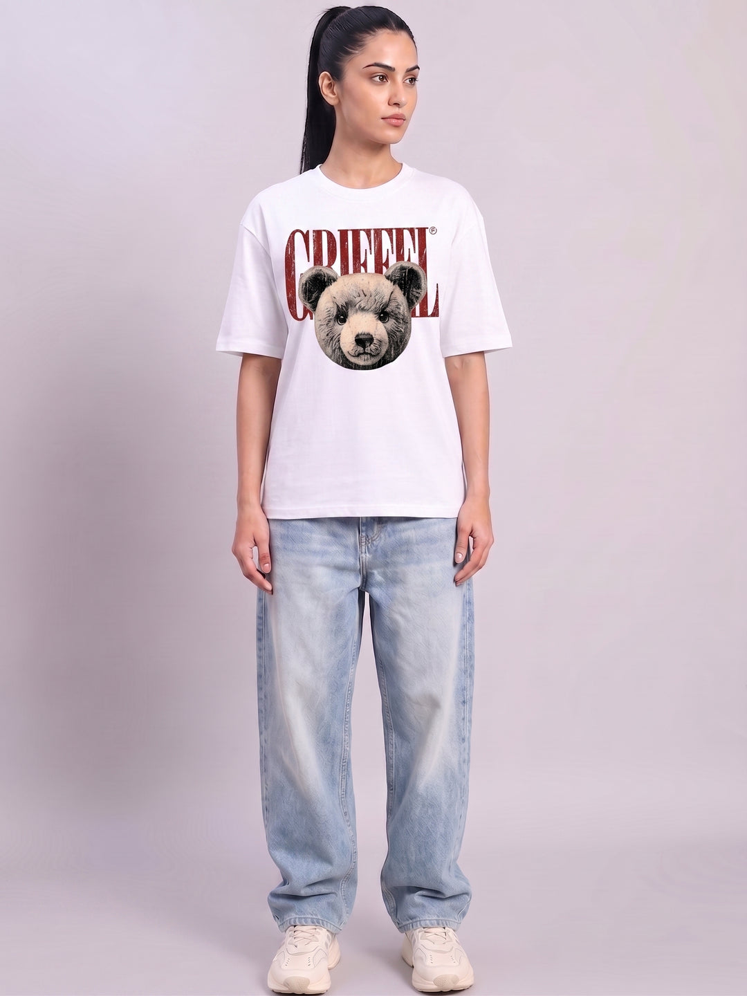 GRIZZLY BEAR oversized  Cotton T-SHIRT 🧸