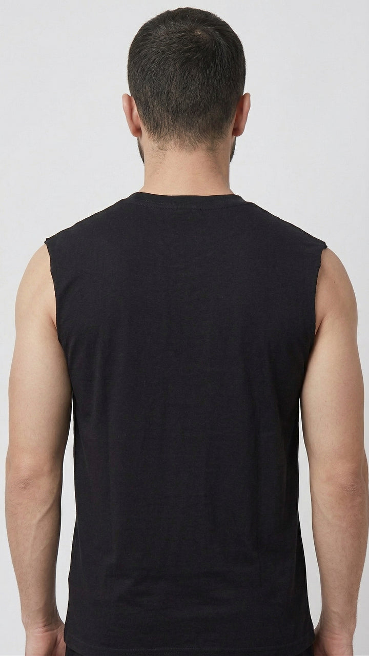 WARLORD Cotton Black Easy Fit Tank ⚔️