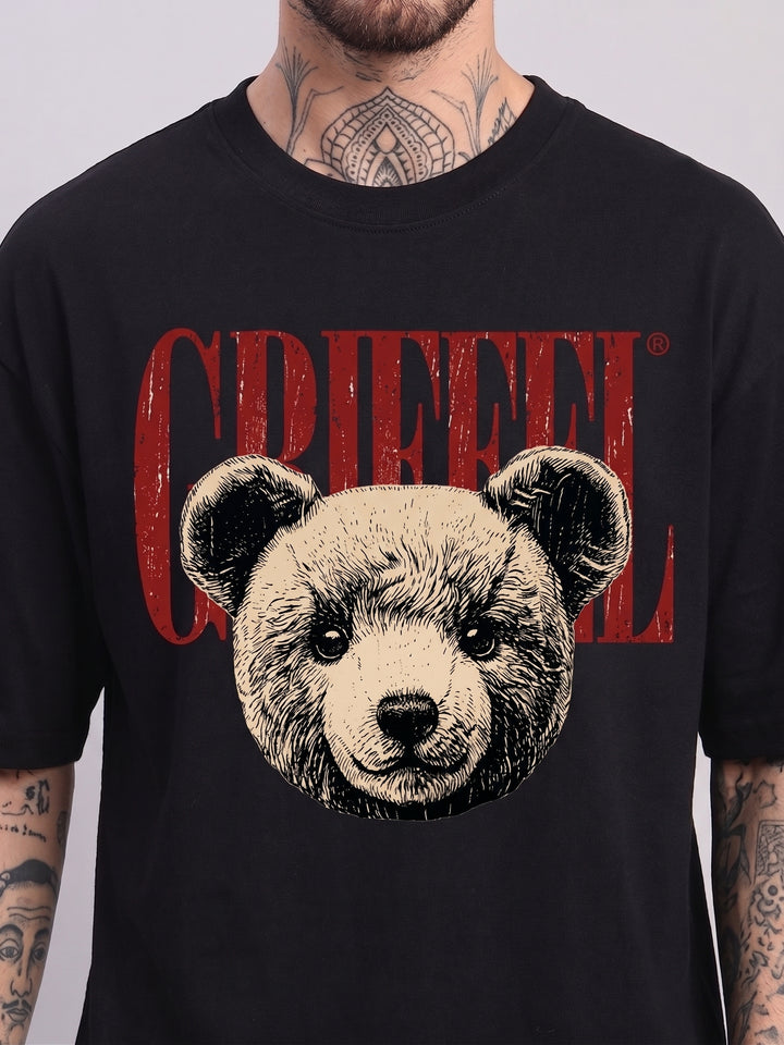 Grizzly Bear Oversized Cotton T-shirt 🧸