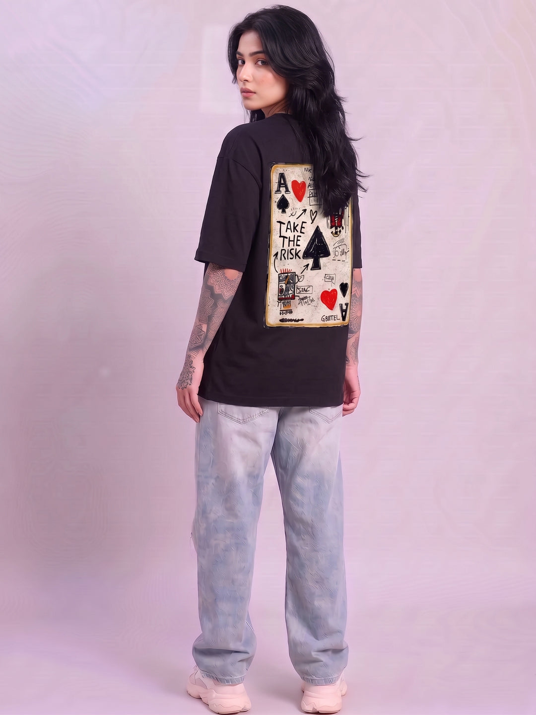 TAKE THE RISK OVERSIZED Cotton T-SHIRT