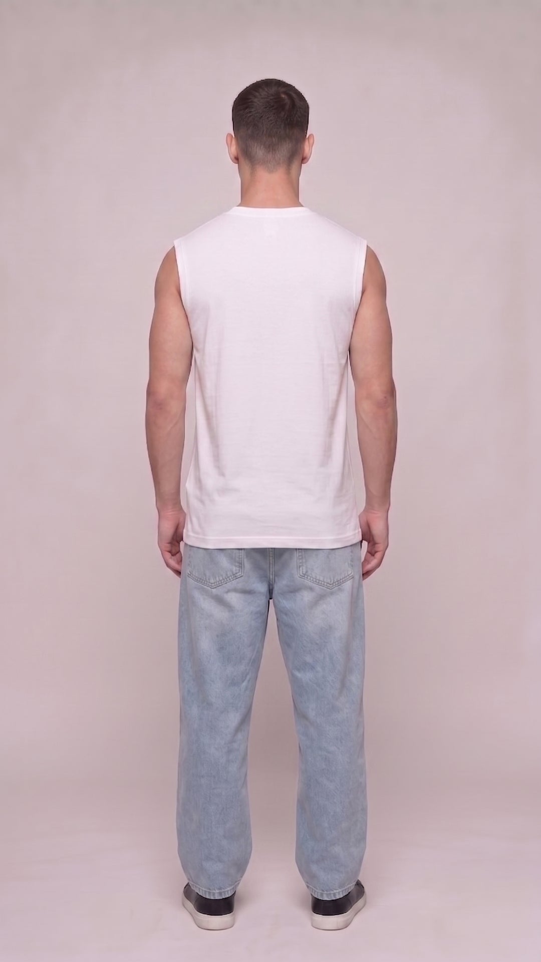 MAIN CHARACTER Cotton White Easy Fit Tank 🔵