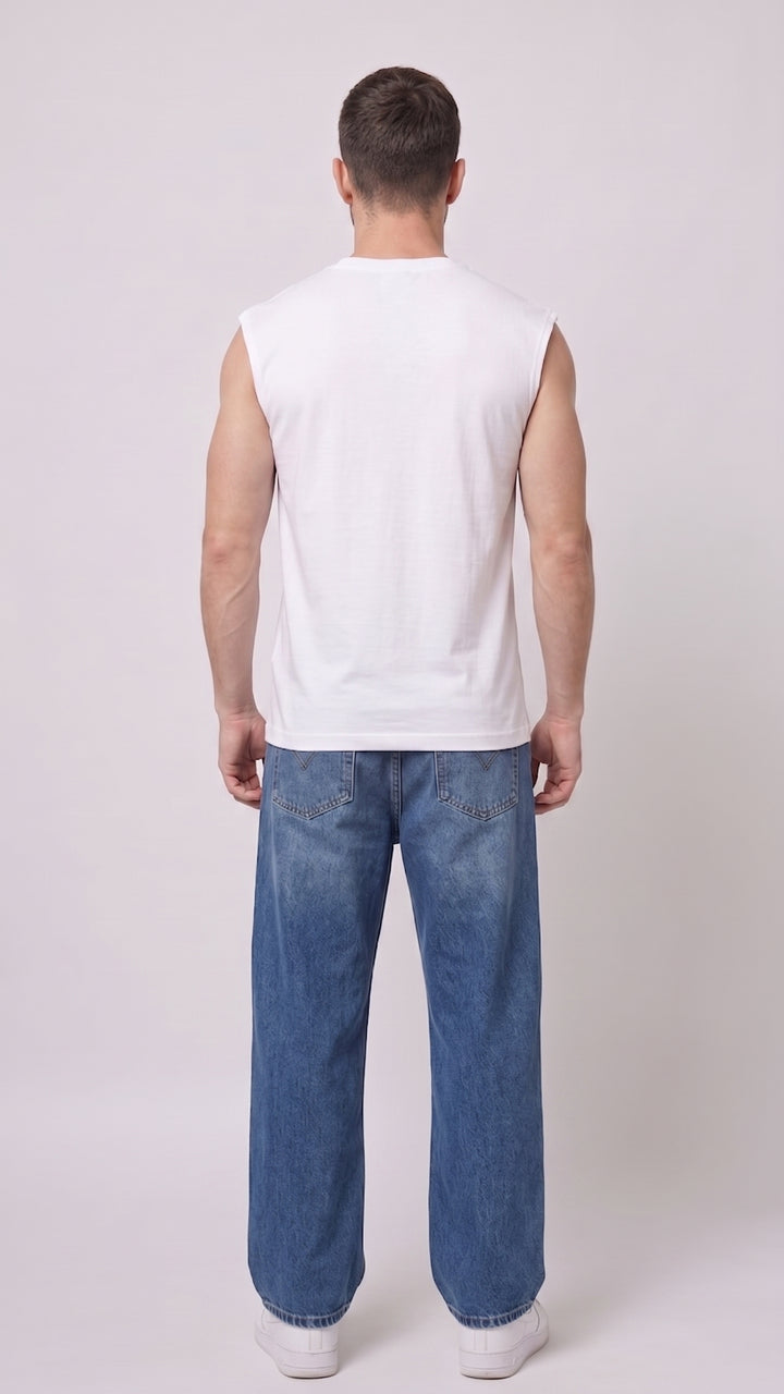 Electric Energy Cotton White Easy Fit Tank ⚡️