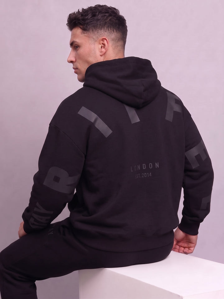 Back Griffel Cotton Fleece Oversized Tracksuit For Men