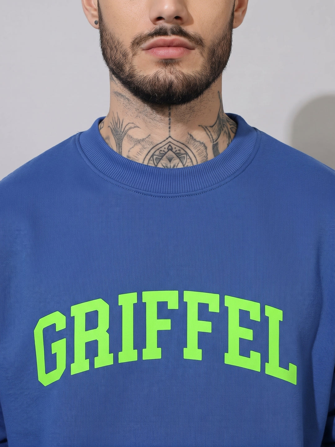 UNIVERSITY  Cotton Fleece Oversized Sweatshirt For Men