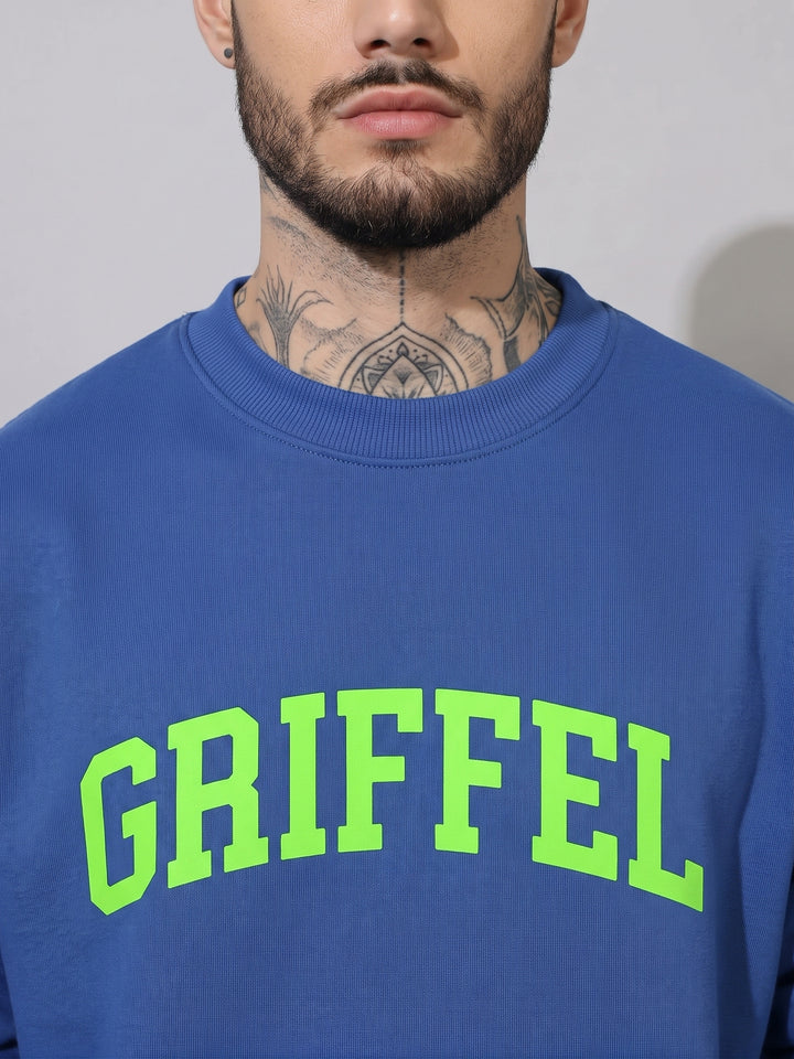 UNIVERSITY  Cotton Fleece Oversized Sweatshirt For Men
