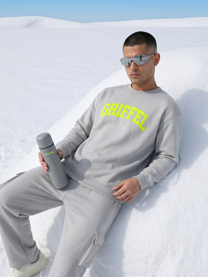 UNIVERSITY  Cotton Fleece Oversized Sweatshirt For Men