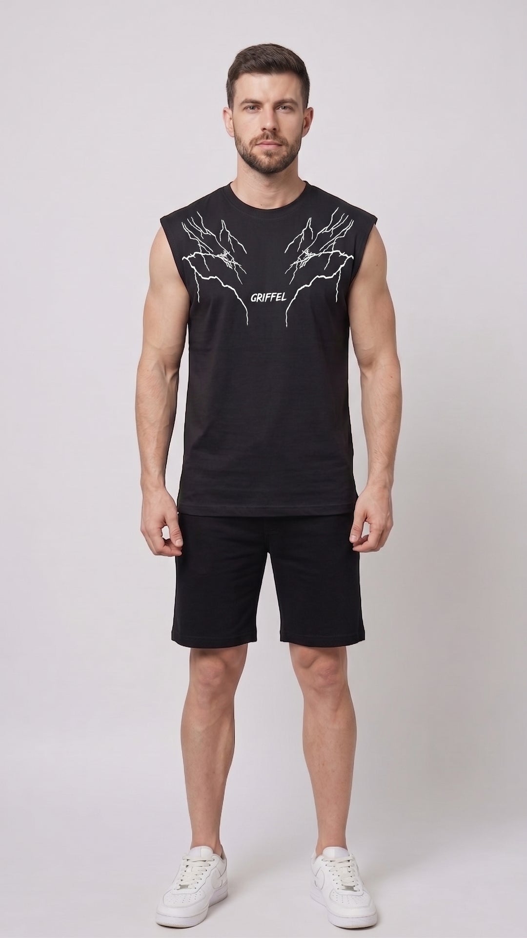Electric Energy Cotton Black Easy Fit Tank ⚡️