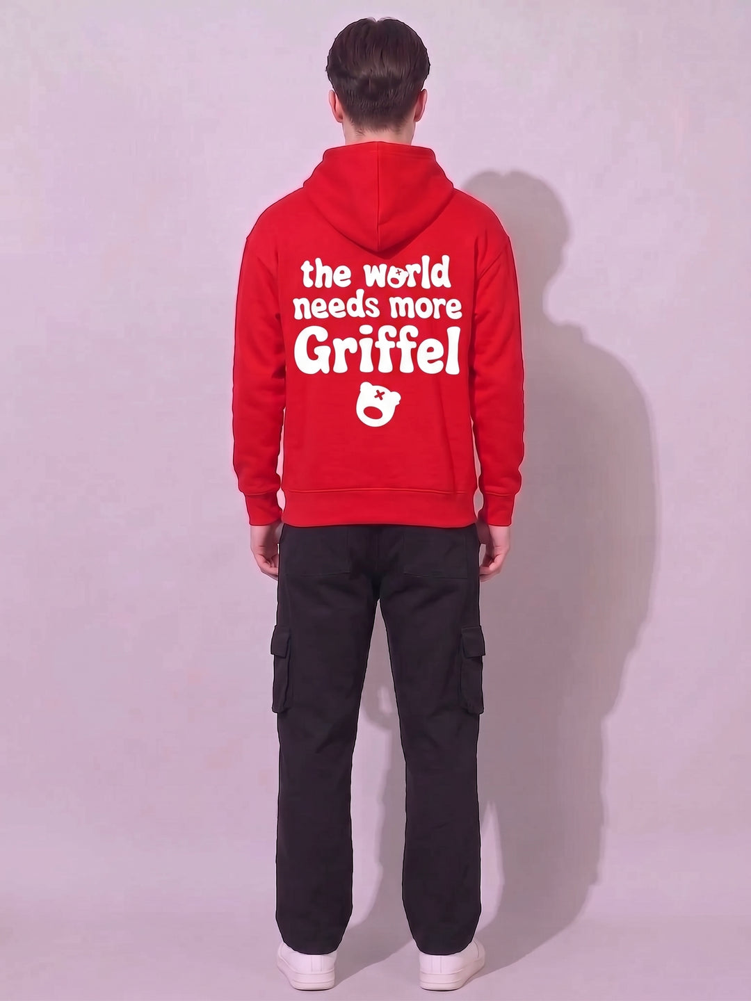 World Need More Griffel Oversized cotton Fleece Hoodie For Men