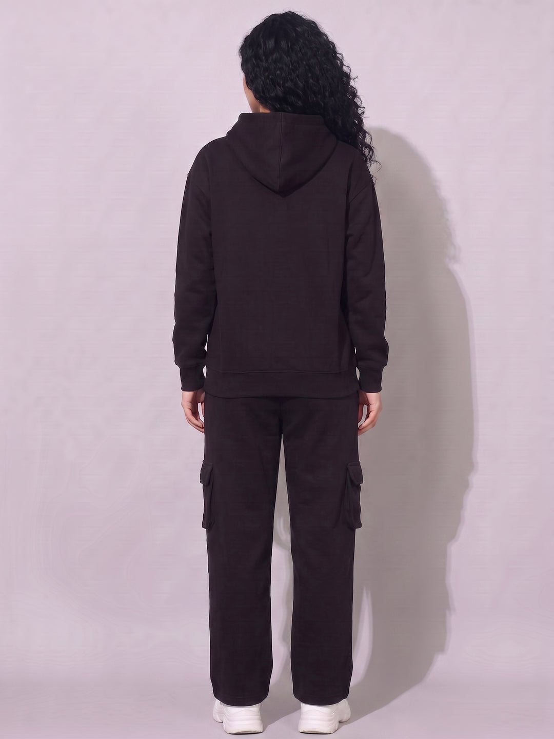 FRIDAY BLACK Cotton Fleece Oversized Hoodie Tracksuit For Women