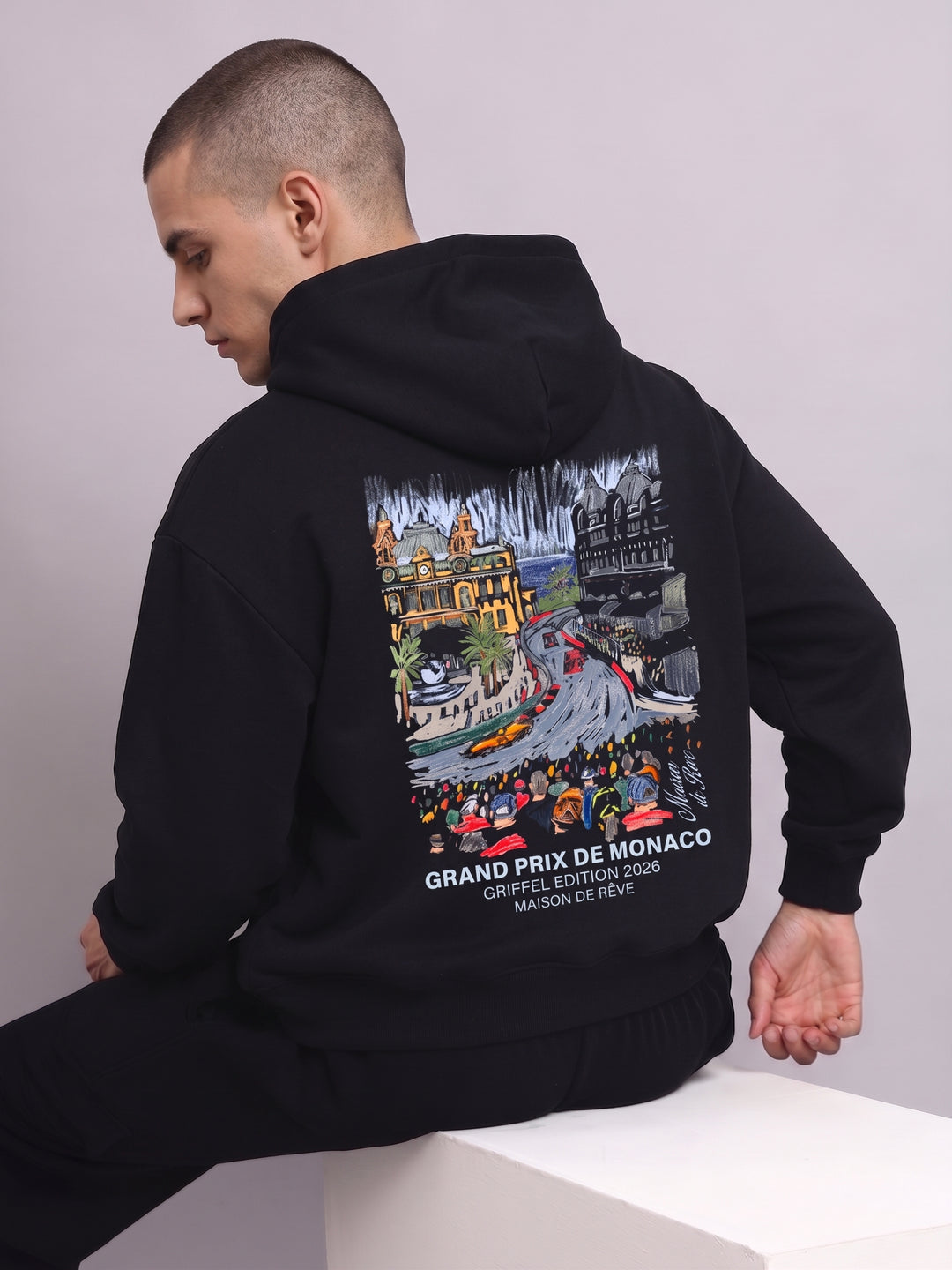 Monaco Oversized cotton Fleece Hoodie