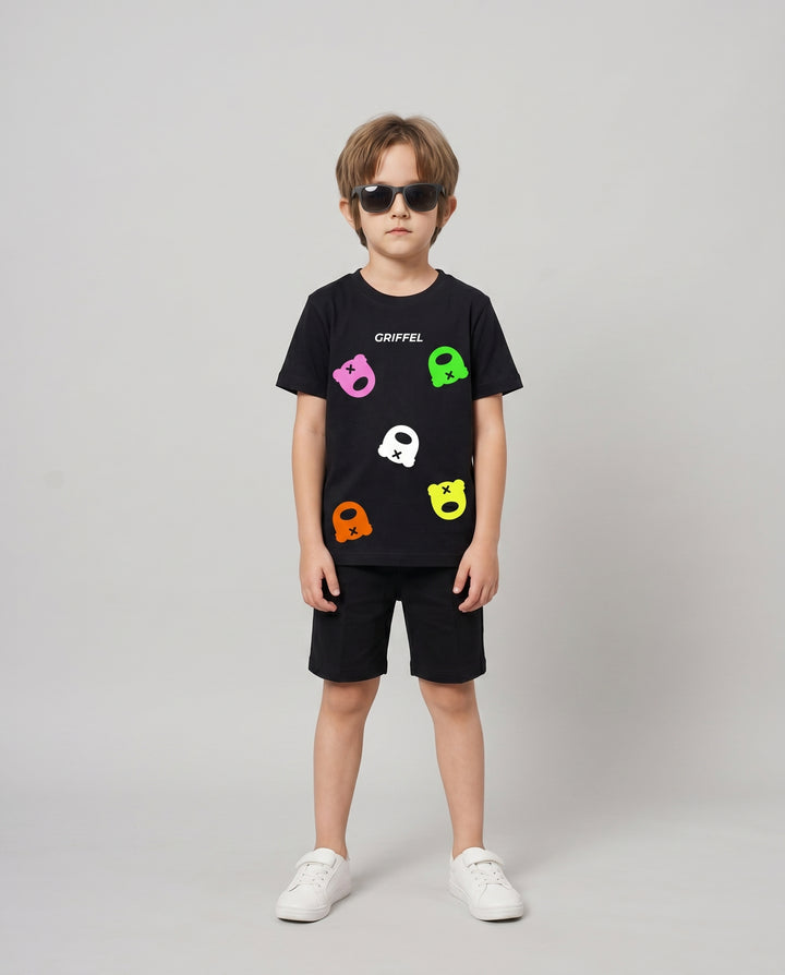 ALL OVER TEDDY T-SHIRT AND SHORTS SET 🐻
