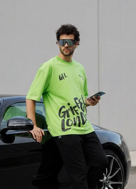 LETTERS Neon Green OVERSIZED T-SHIRT 💚