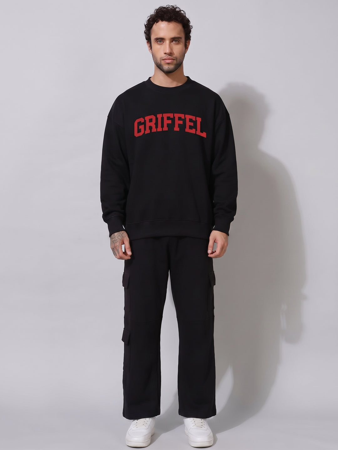 UNIVERSITY  Cotton Fleece Oversized Sweatshirt For Men