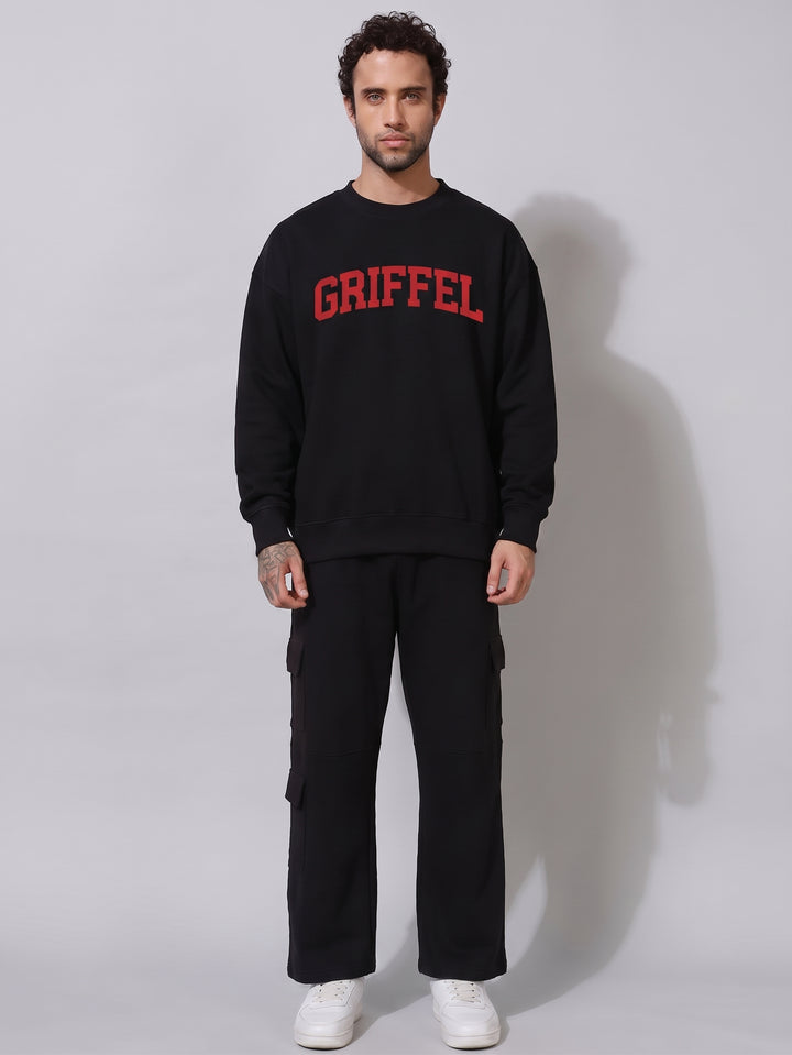 UNIVERSITY  Cotton Fleece Oversized Sweatshirt For Men