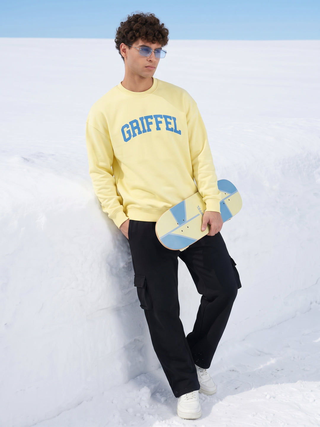 UNIVERSITY  Cotton Fleece Oversized Sweatshirt For Men