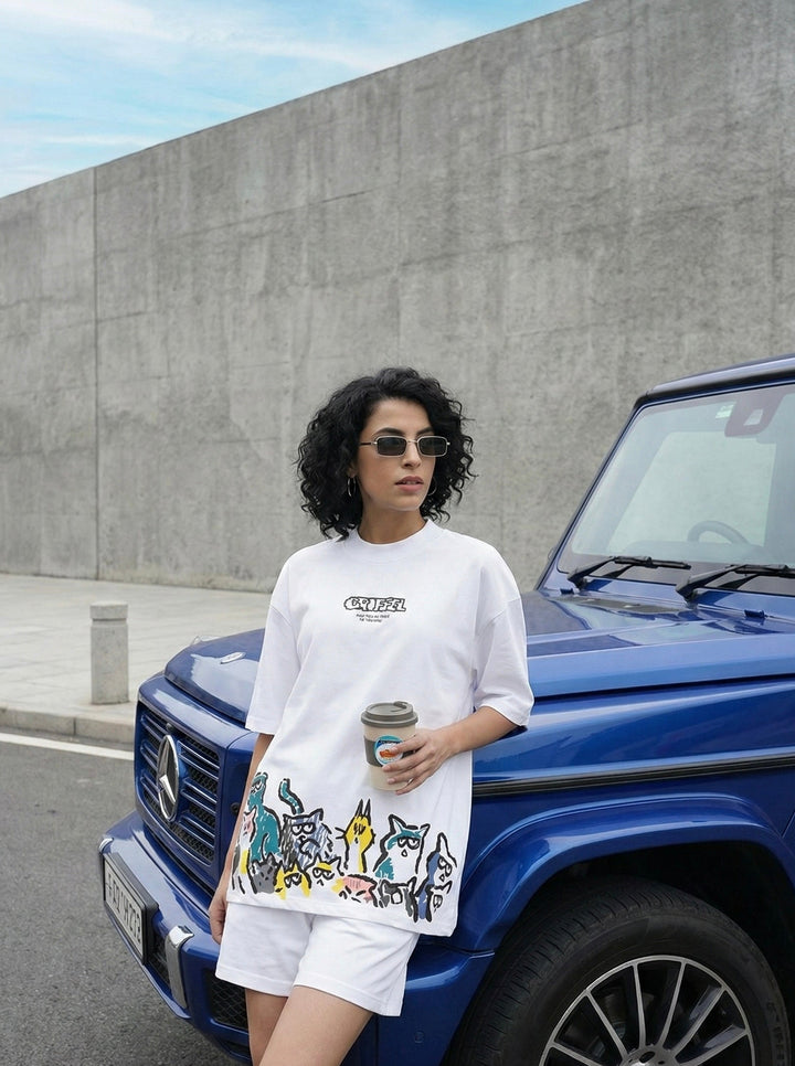 Emoji Cats Oversized T-shirt 🐱