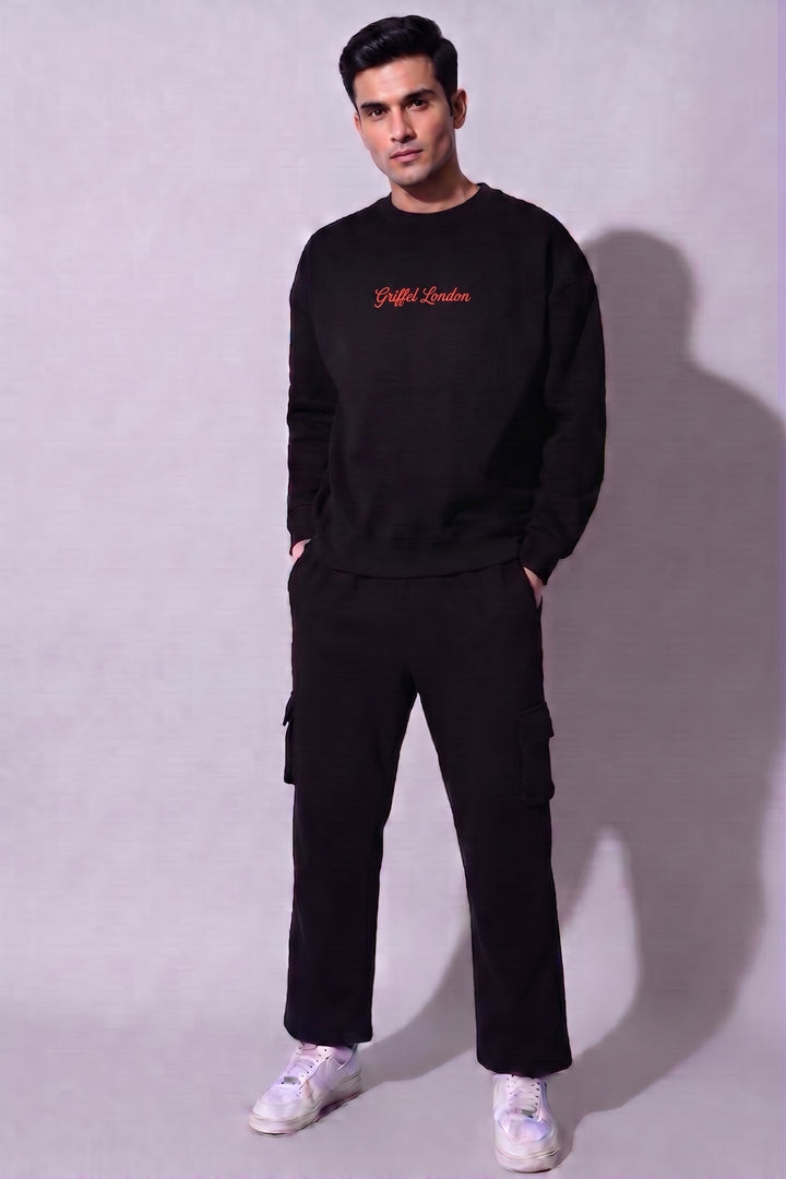 Calm Waves Oversized cotton Fleece Sweatshirt