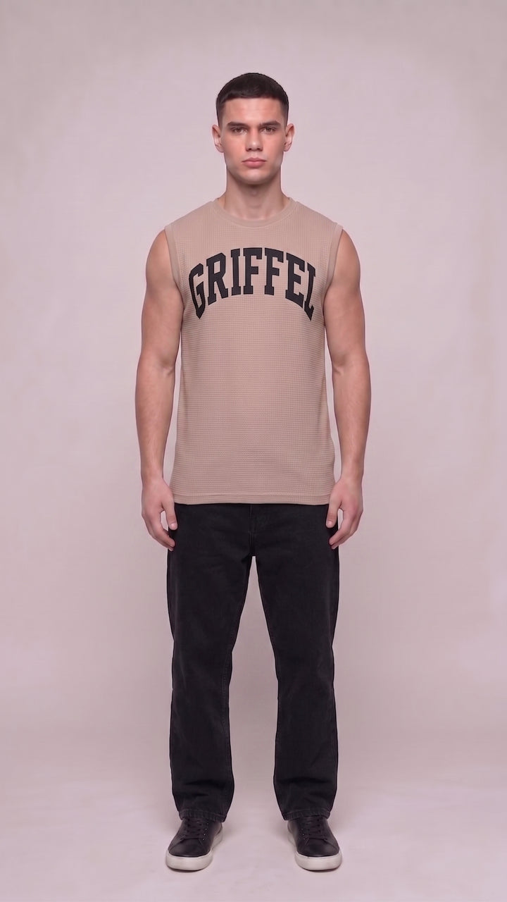 MAIN CHARACTER Cotton BEIGE Easy Fit Tank 😎