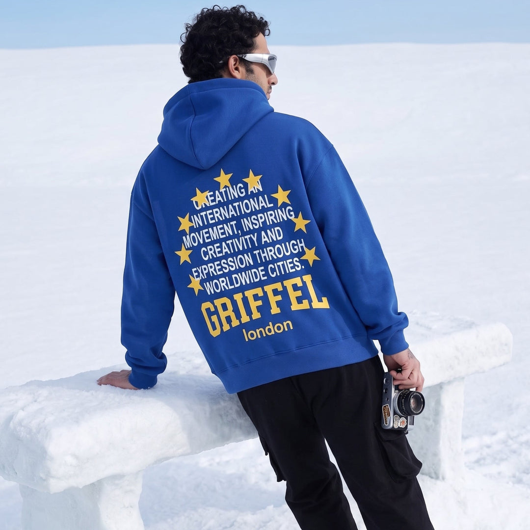WORLDWIDE Oversized Cotton Fleece Hoodie For Men