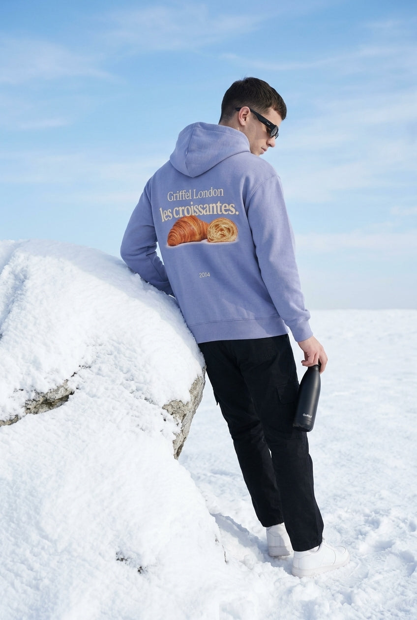 CROISSANTE Oversized Cotton Fleece Tracksuit For Men