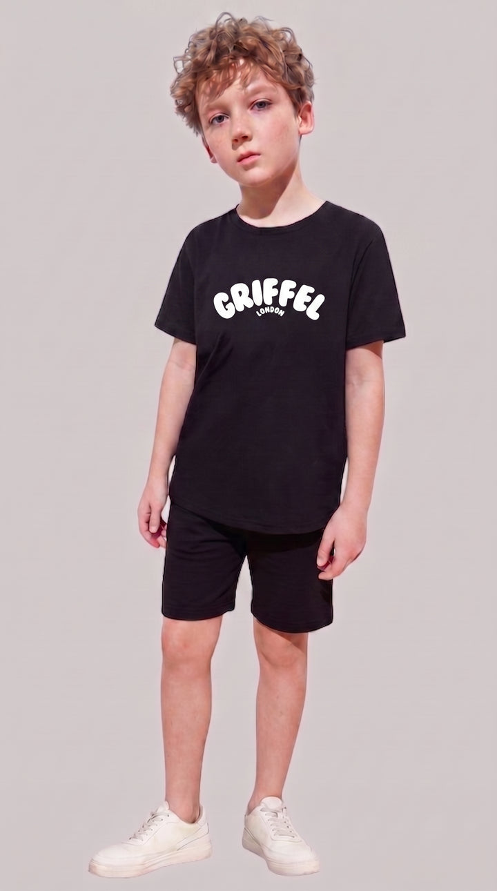 2026 LOGO BOYS OVERSIZED T-SHIRT AND SHORTS SET 🔵