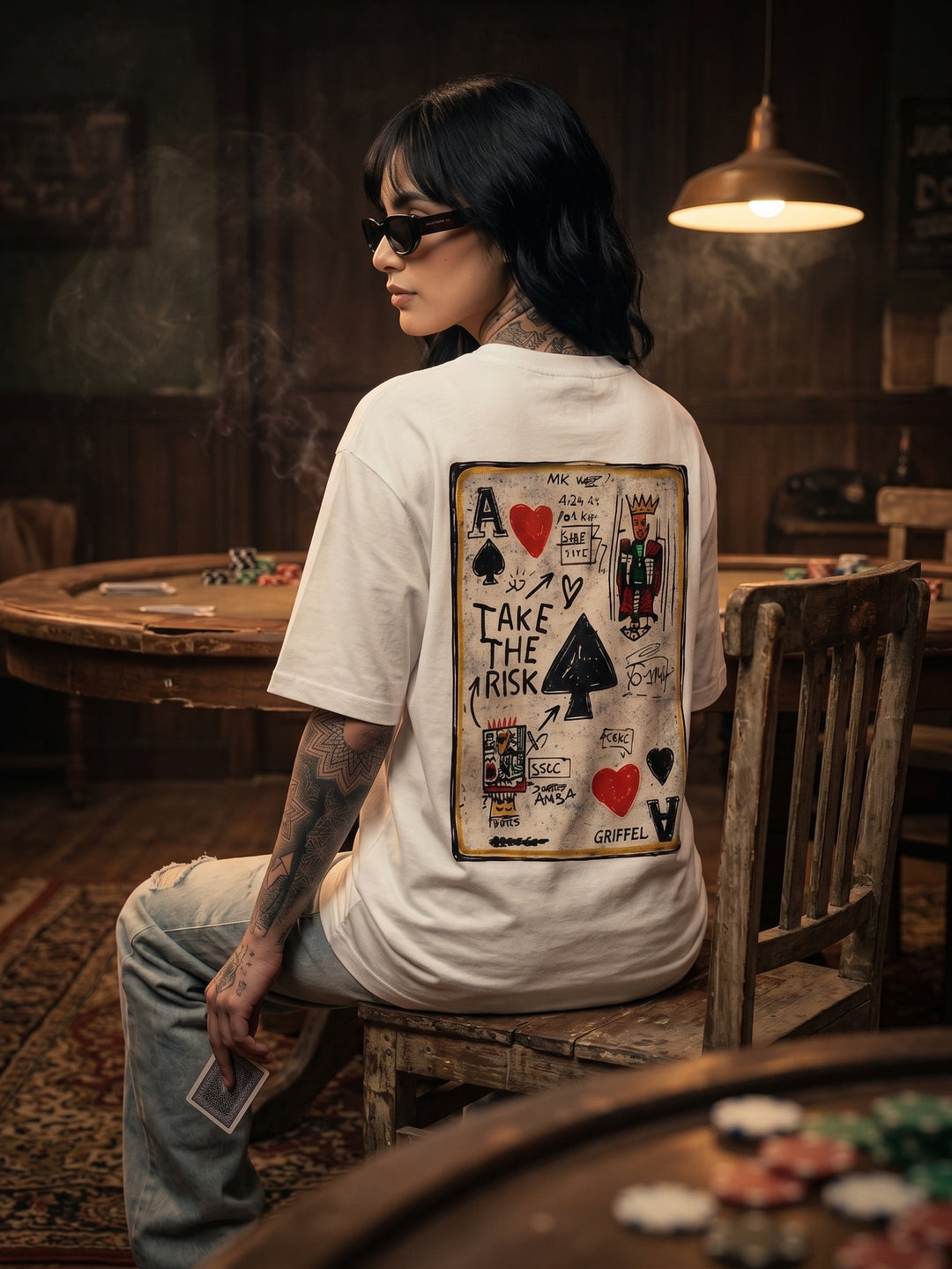 TAKE THE RISK OVERSIZED Cotton T-SHIRT
