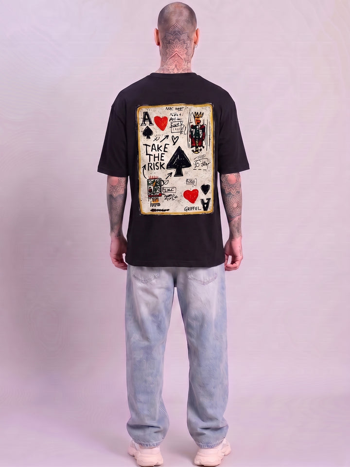 TAKE THE RISK Oversized Cotton T-shirt