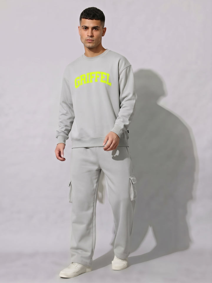 UNIVERSITY  Cotton Fleece Oversized Sweatshirt For Men