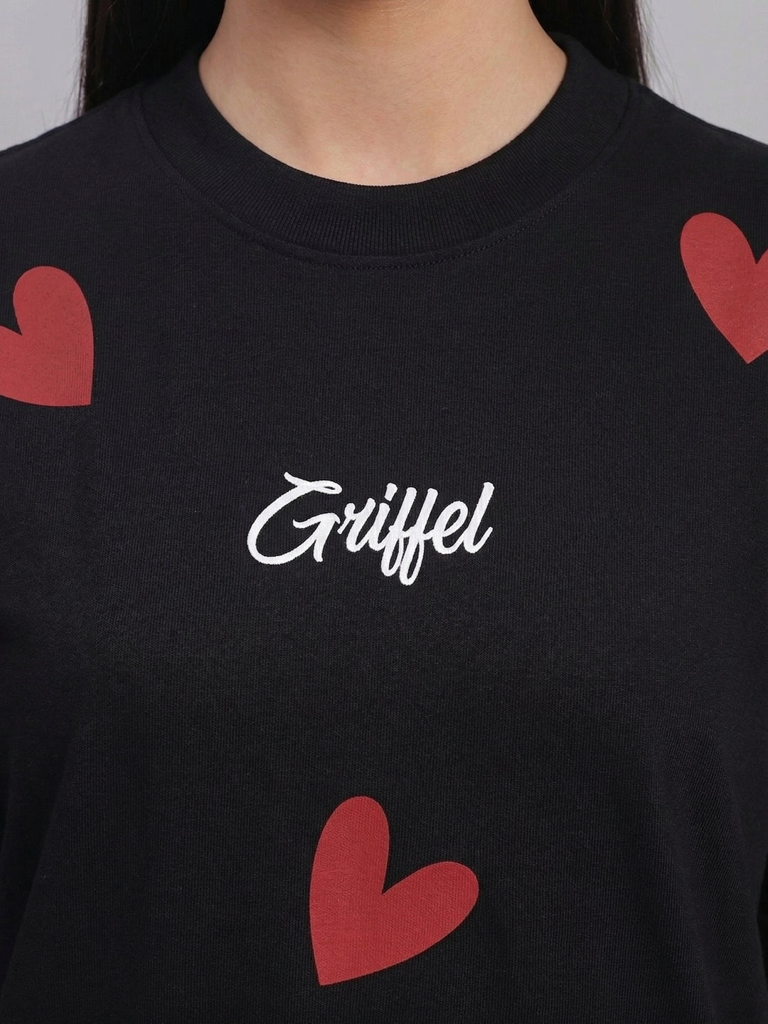 All Over Heart OVERSIZED Cotton T-SHIRT