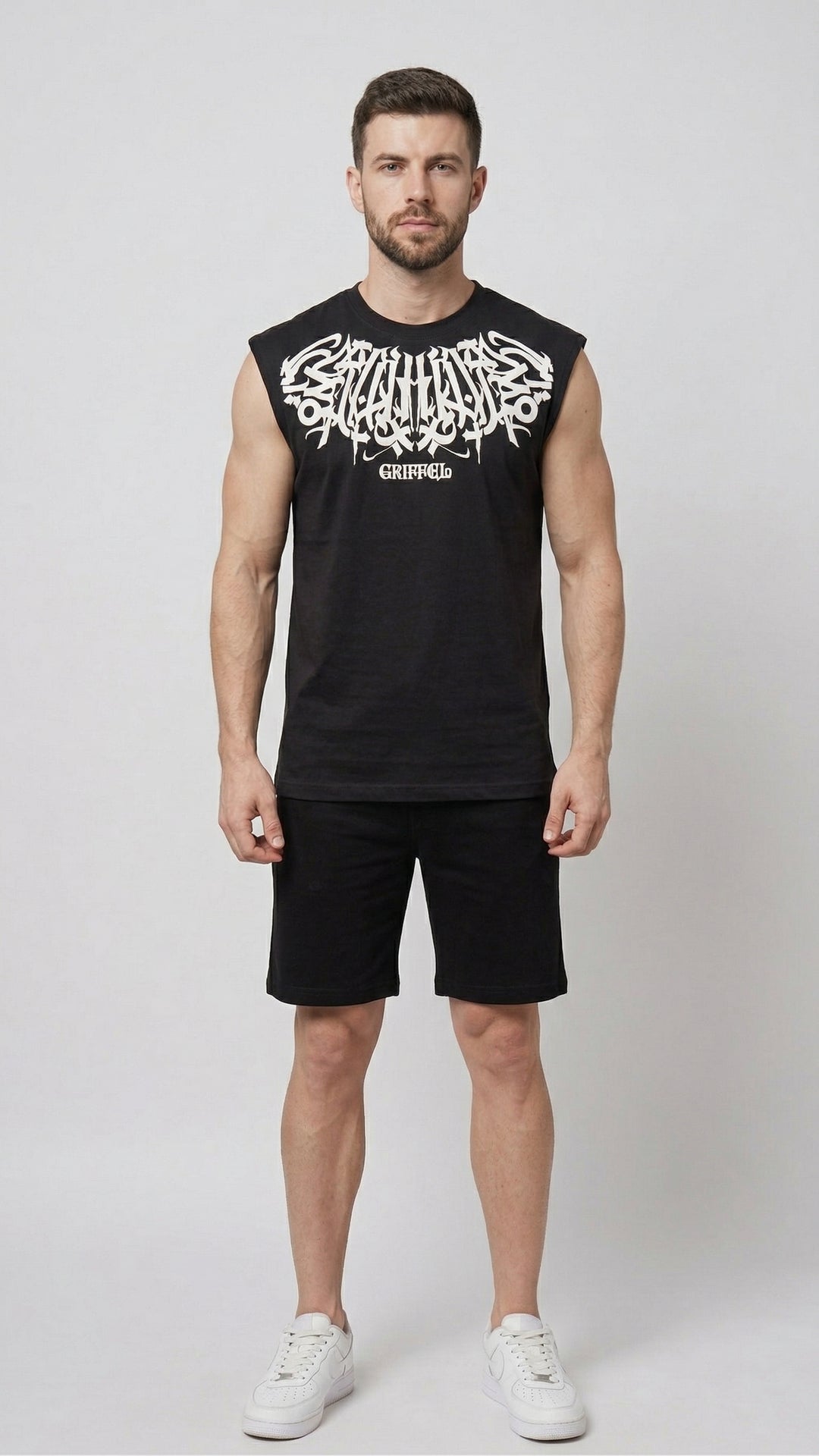 WARLORD Cotton Black Easy Fit Tank ⚔️