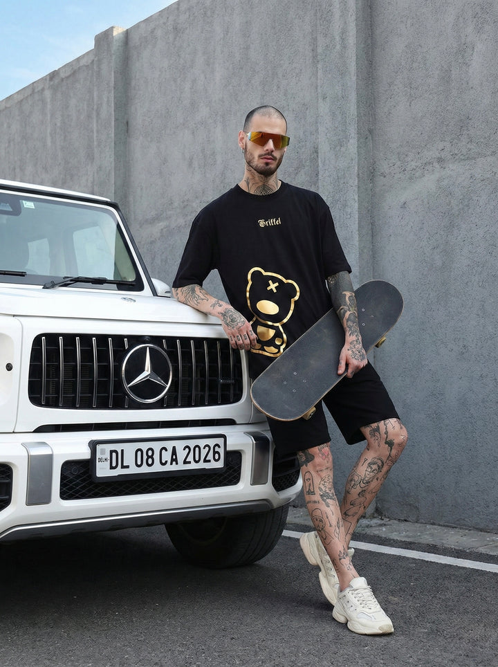 SIDE TEDDY OVERISZED T-shirt and shorts CO-ORD SET 🧸