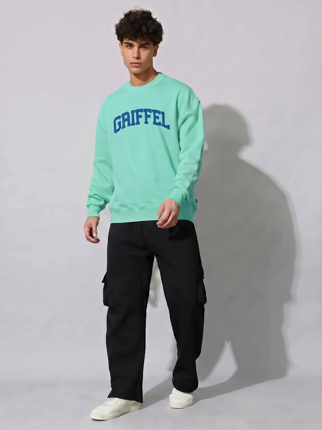 UNIVERSITY  Cotton Fleece Oversized Sweatshirt For Men