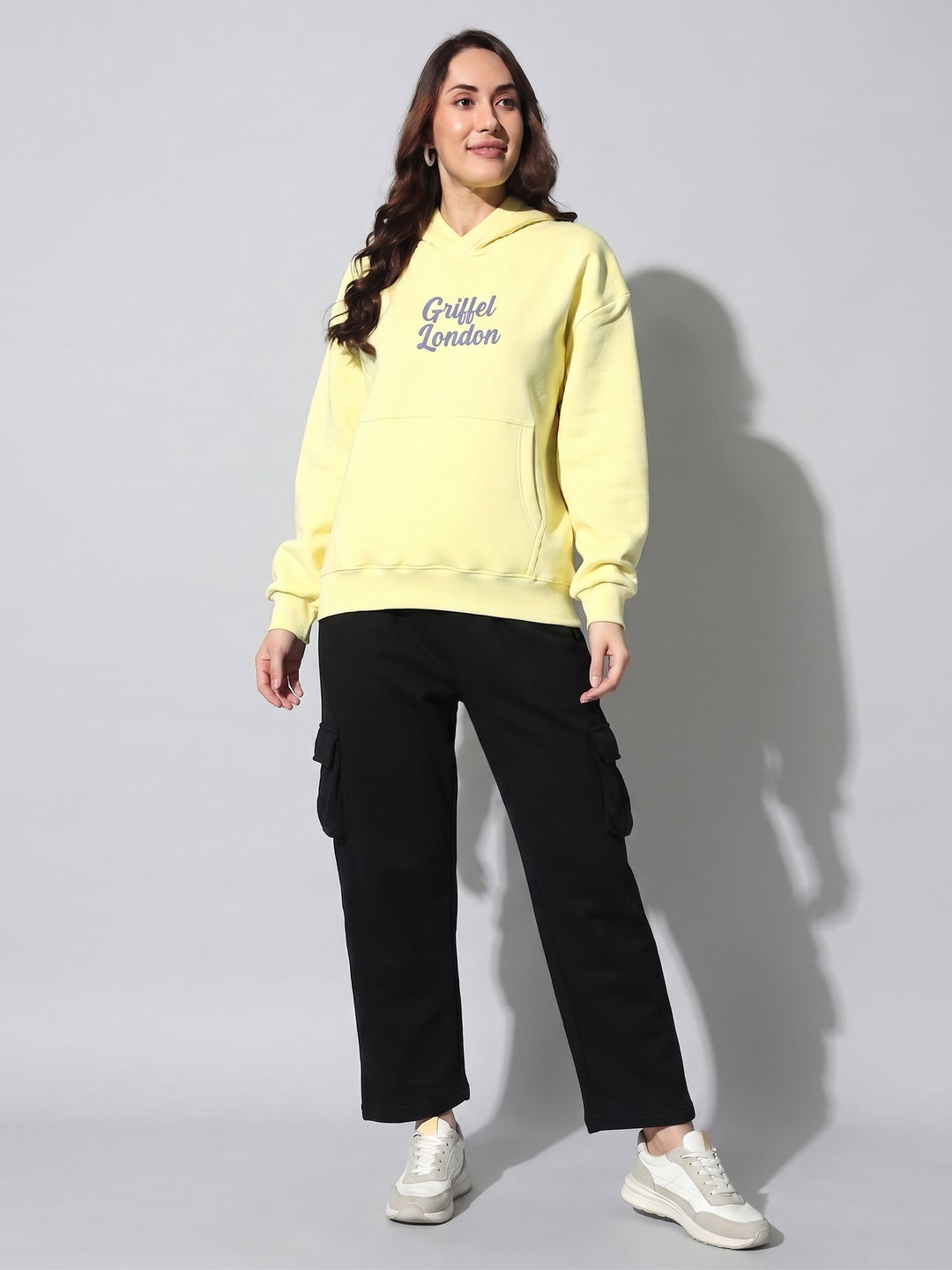 Call Me When You See This Oversized Cotton Fleece Hoodie