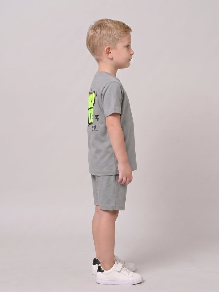 WORLDWIDE BOYS GREY T-SHIRT AND SHORTS SET 🌍