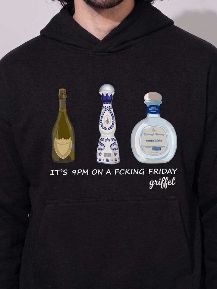 Friday Oversized cotton Fleece Hoodie