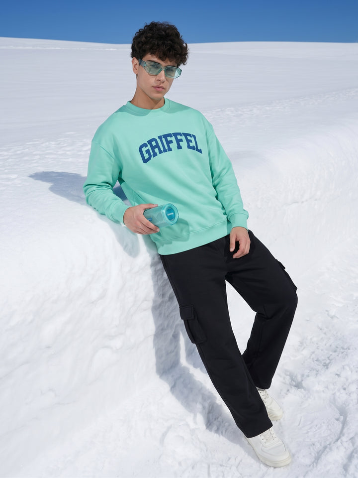 UNIVERSITY  Cotton Fleece Oversized Sweatshirt For Men
