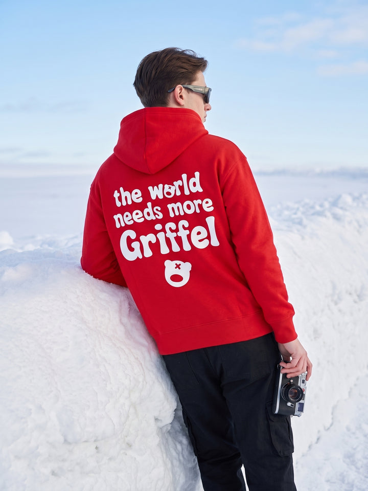 World Need More Griffel Oversized cotton Fleece Hoodie For Men