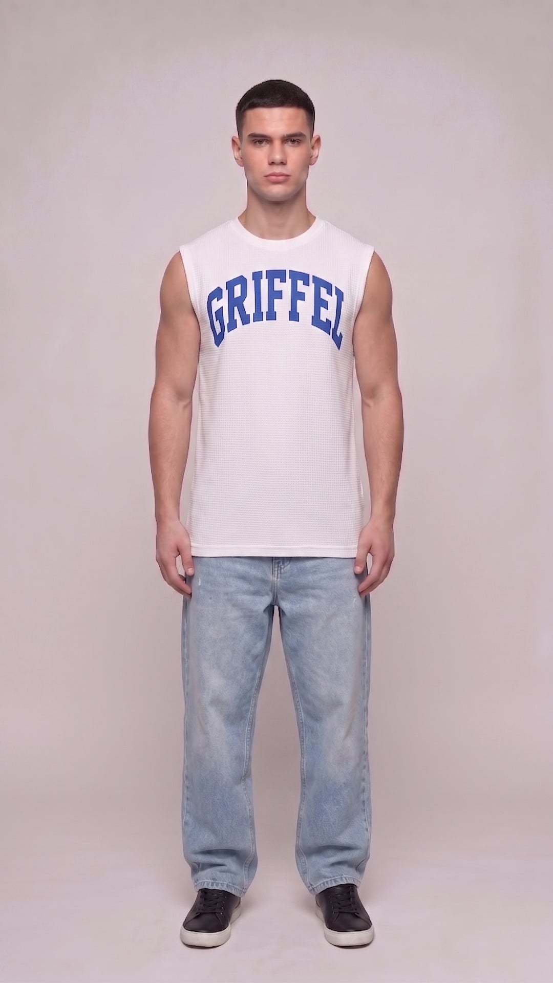 MAIN CHARACTER Cotton White Easy Fit Tank 🔵