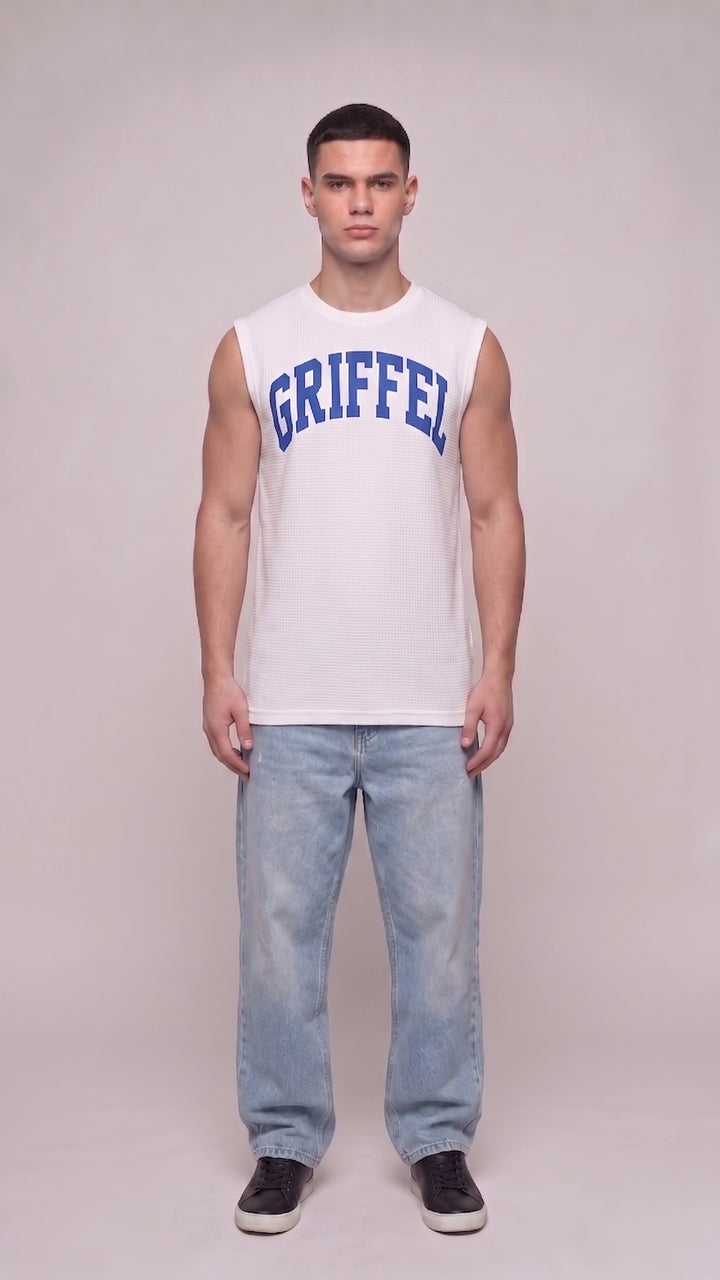 MAIN CHARACTER Cotton White Easy Fit Tank 🔵