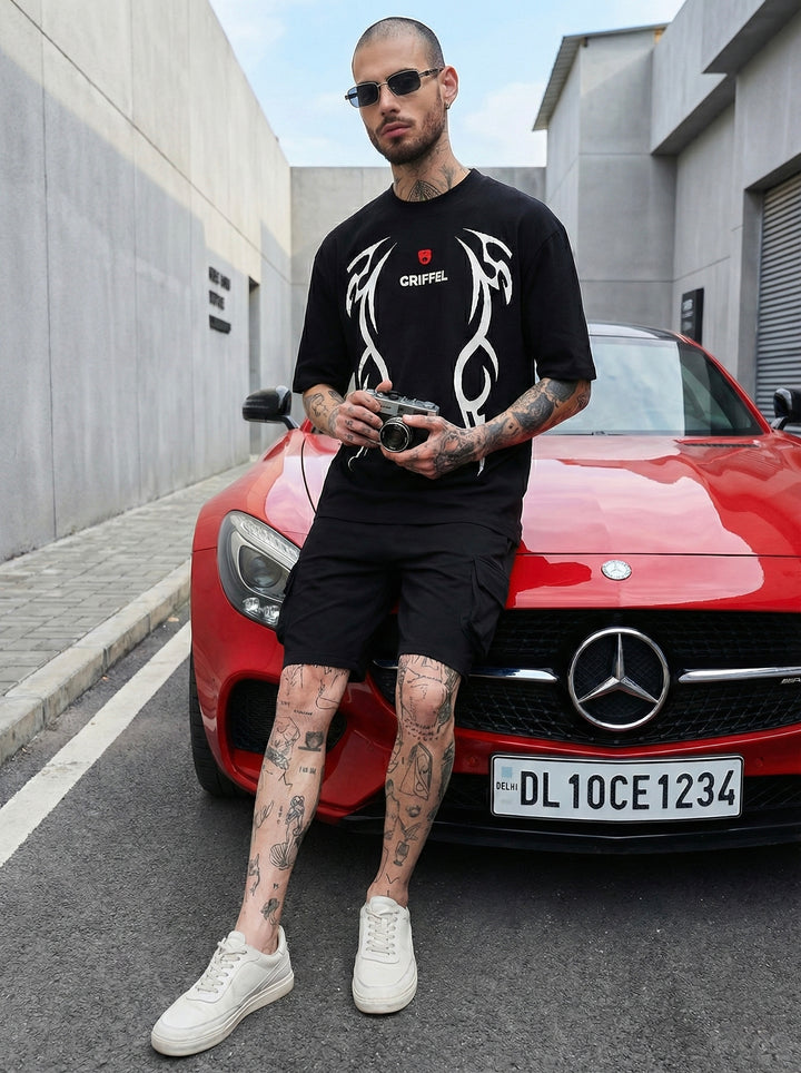 ECHO Oversized Cotton Co-ord ⚫️