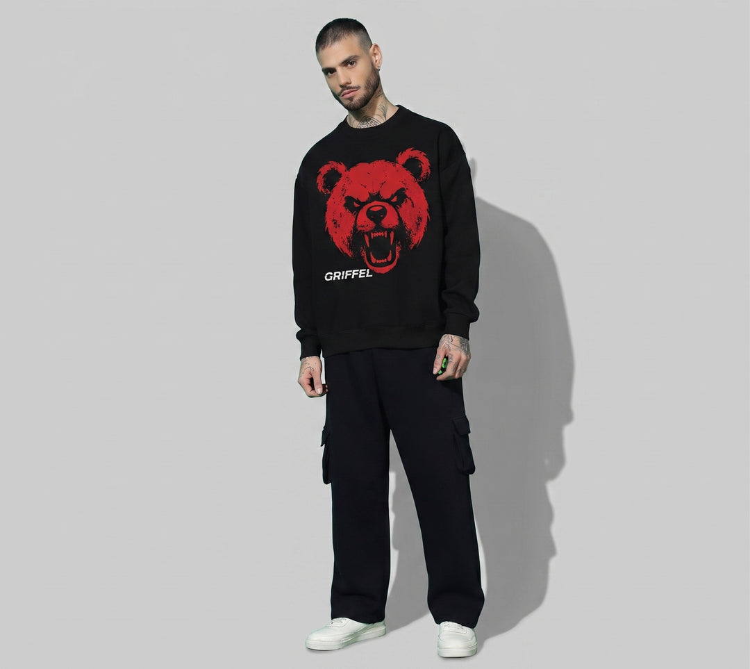 Ferral Teddy Cotton Fleece Oversized Round Neck Tracksuit For Men